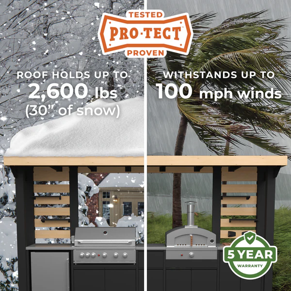Outdoor structure snow and wind performance testing